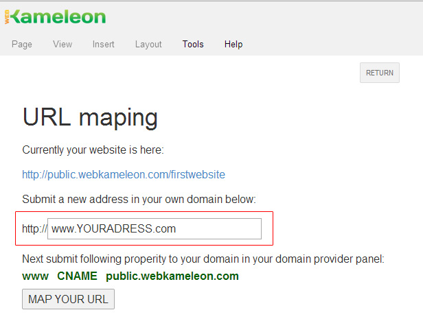 Custom domain (mapping)
