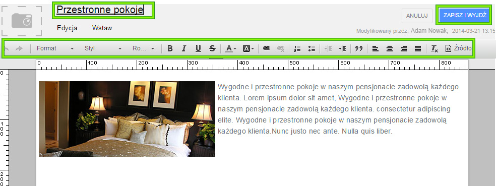 Edycja treści