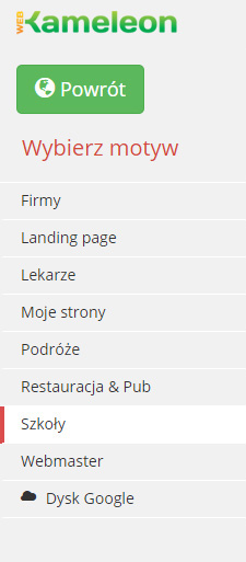 Wybierz kategorię