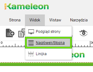 Nagłówek i stopka serwisu